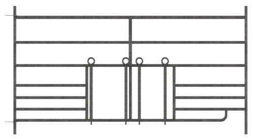 Schafpanel 1,83m mit Lmmerschlupf, Hhe 0,92m