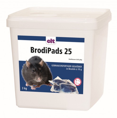 BrodiPads 25, 3kg Brodifacoum [G]