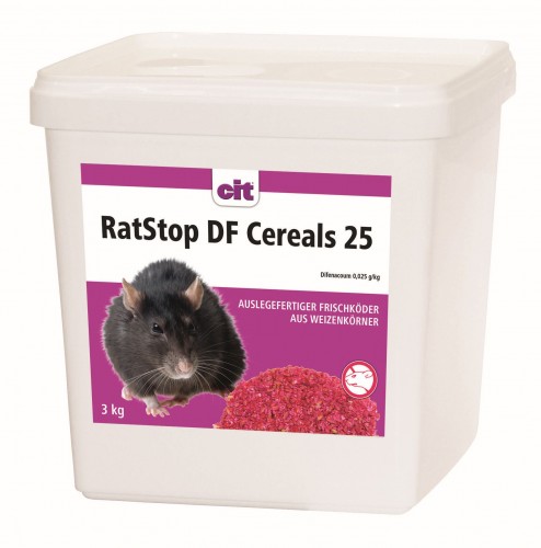 RatStop DF Cereals 25, 3kg Difenacoum [G]